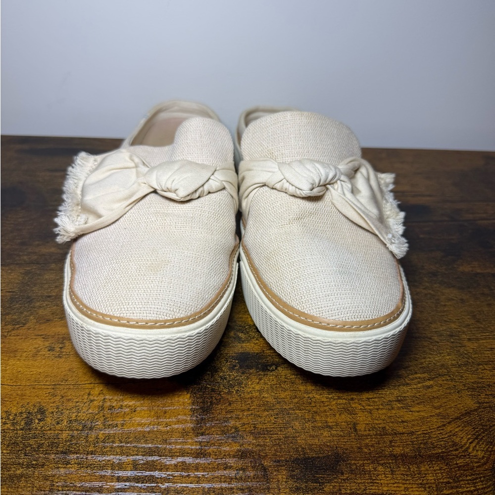Toms Heritage Canvas Sunrise Bow slip-on mules
